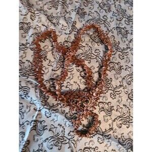 Brown Koa Seed Lei 70's Vintage Summer Boho Hawaiian Long Vintage Necklace 40"